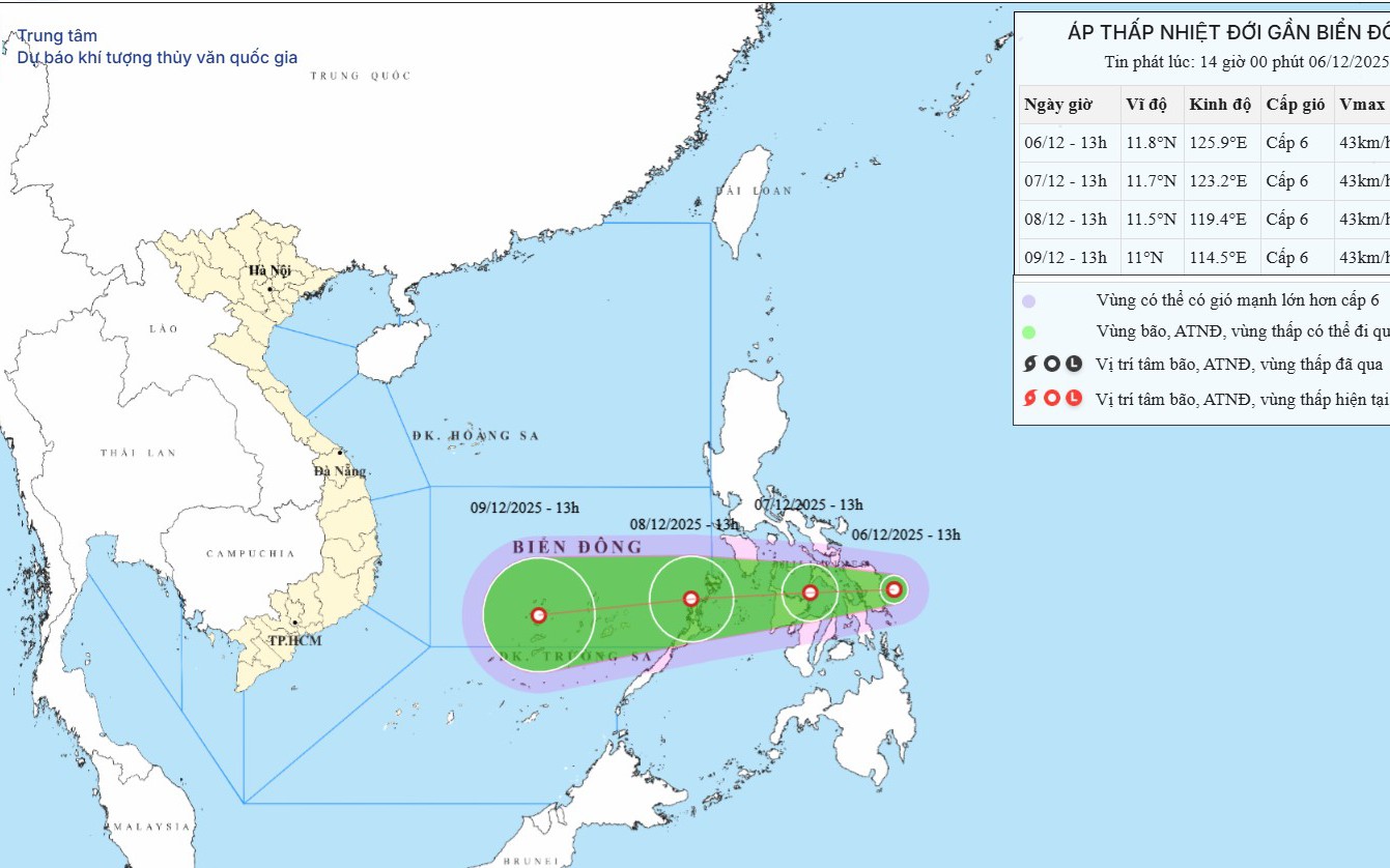 Áp thấp nhiệt đới gần Biển Đông có khả năng mạnh lên thành bão, các tỉnh thành chuẩn bị ứng phó