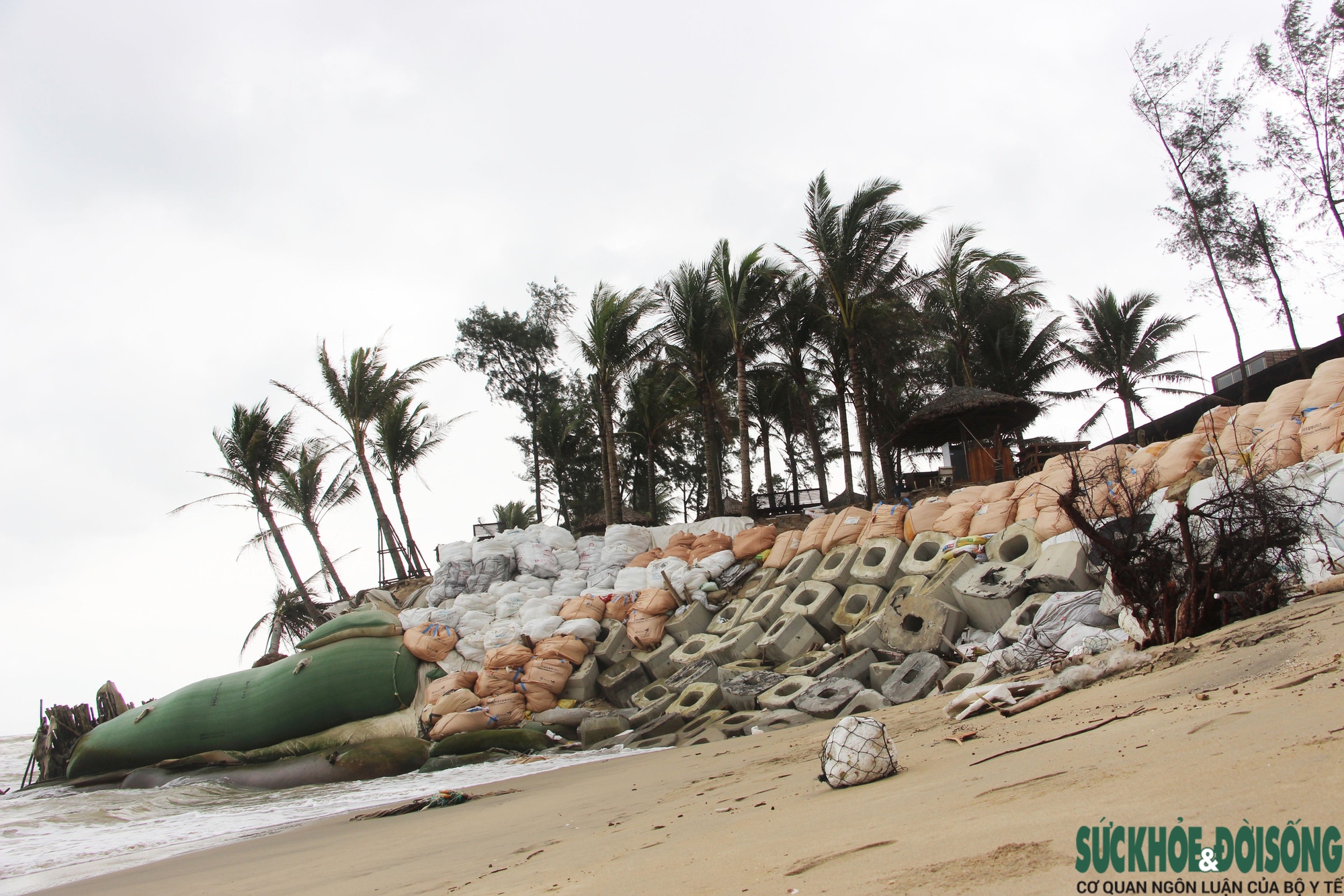 Cận cảnh bờ biển bị sóng dữ xé toạc, đe dọa 'nuốt' hàng loạt công trình- Ảnh 8. Cận cảnh bờ biển bị sóng dữ xé toạc, đe dọa 'nuốt' hàng loạt công trình- Ảnh 8.