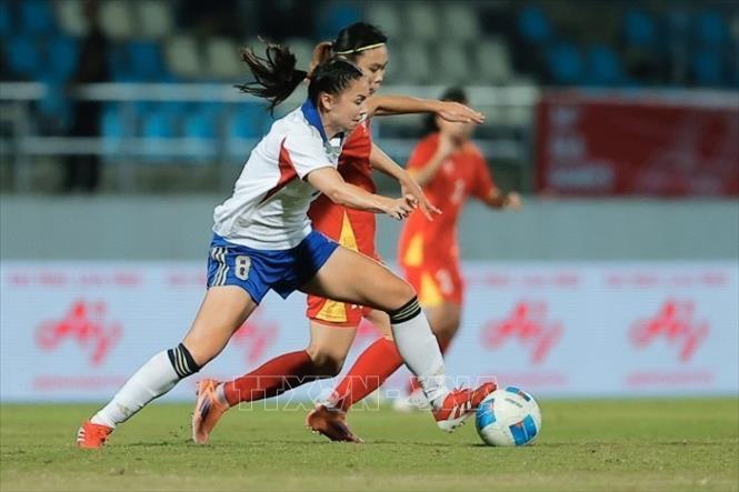 SEA Games 33: Đội tuyển nữ Việt Nam mất ngôi đầu bảng B- Ảnh 4. SEA Games 33: Đội tuyển nữ Việt Nam mất ngôi đầu bảng B- Ảnh 4.