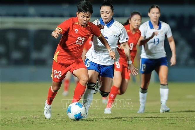 SEA Games 33: Đội tuyển nữ Việt Nam mất ngôi đầu bảng B- Ảnh 3. SEA Games 33: Đội tuyển nữ Việt Nam mất ngôi đầu bảng B- Ảnh 3.