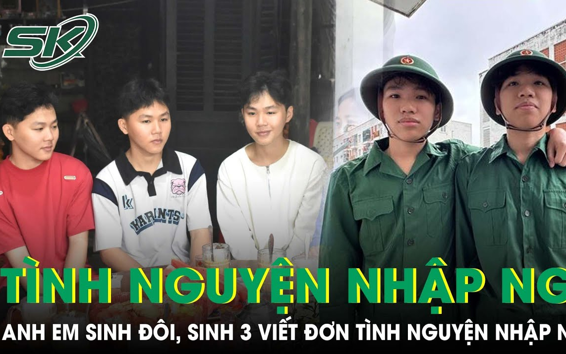 Chuyện về những anh em sinh đôi, sinh ba viết đơn tình nguyện nhập ngũ năm 2025