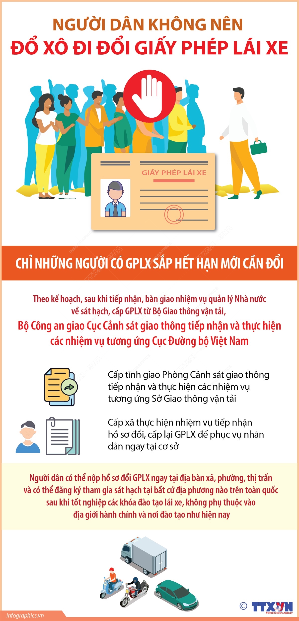 Người dân không nên đổ xô đi đổi giấy phép lái xe- Ảnh 1.