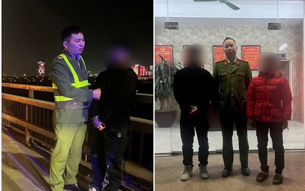 Ngăn chặn một thanh niên định nhảy cầu Nhật Tân