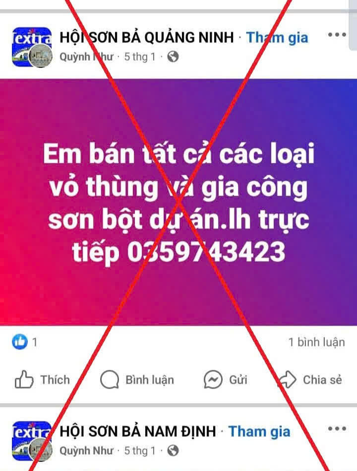 Thái Bình: Nhiều nạn nhân sập bẫy lừa đảo khi mua sơn trên mạng- Ảnh 2.