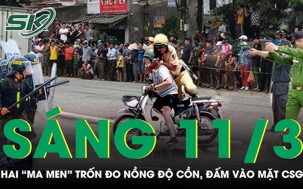 Sáng 11/3: Bức xúc hai &quot;ma men&quot; trốn đo nồng độ cồn, liều lĩnh đấm thẳng vào mặt CSGT ở Hải Phòng