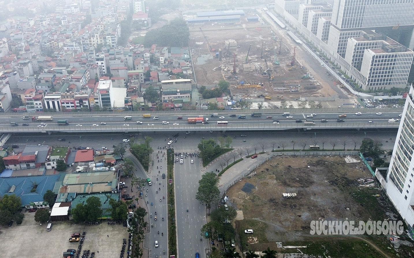 Hà Nội sắp xây thêm hầm chui 6 làn xe qua Vành đai 3- Ảnh 1. Vị trí sẽ xây dựng hầm chui 6 làn xe tại nút giao ở Hà Nội