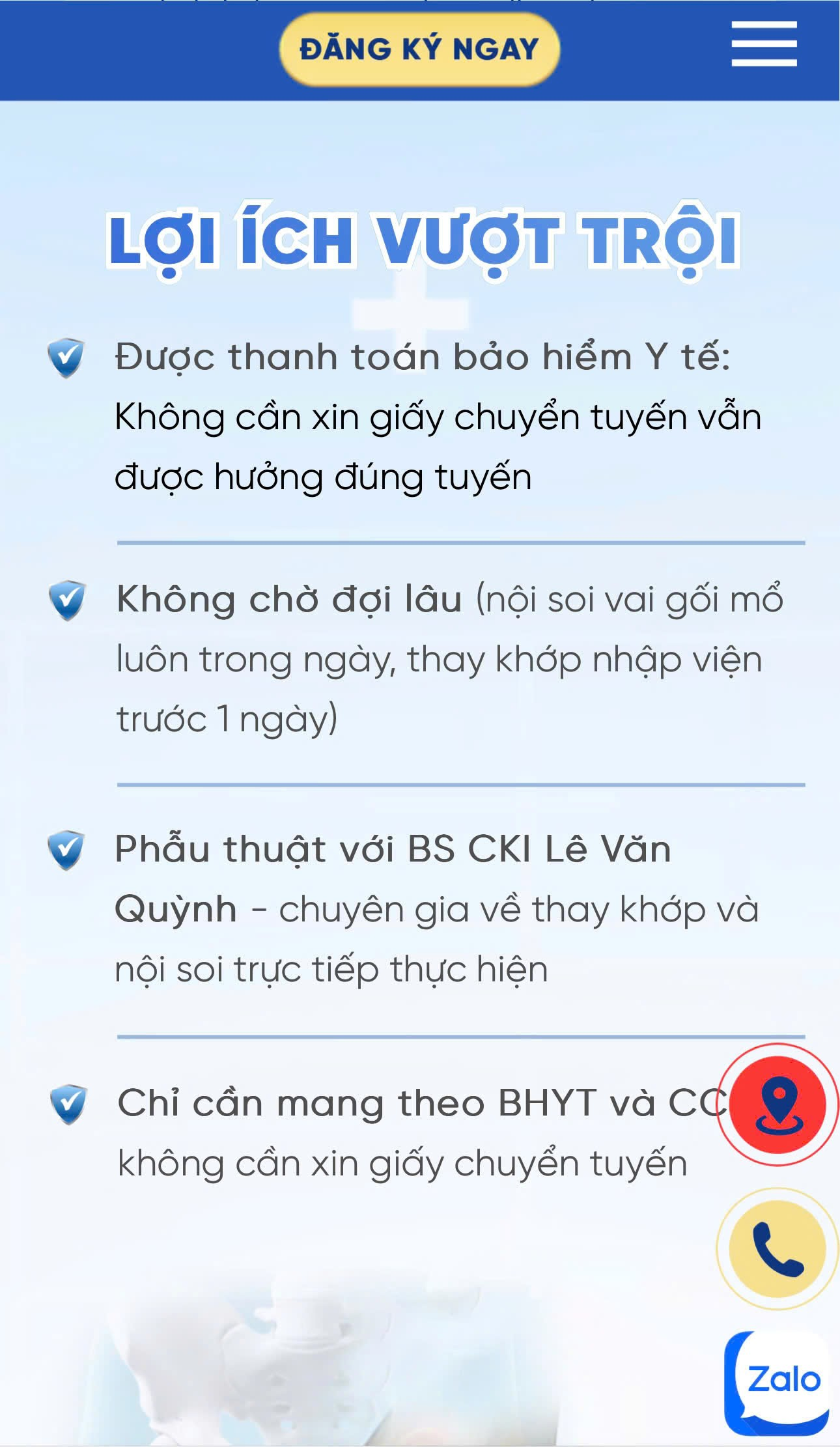 CHI PHÍ MỔ DÂY CHẰNG CHÉO TRƯỚC Ở BỆNH VIỆN 115