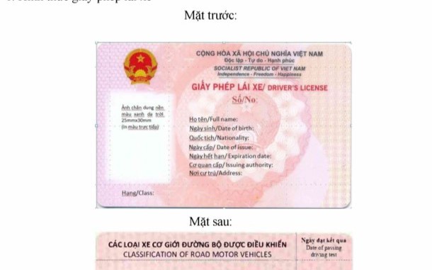 Bộ Công an ban hành mẫu giấy phép lái xe mới nhất