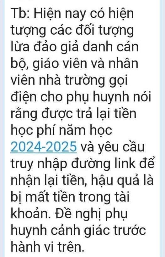 Giả mạo giáo viên thông báo hoàn tiền học phí để chiếm đoạn tài khoản- Ảnh 1.