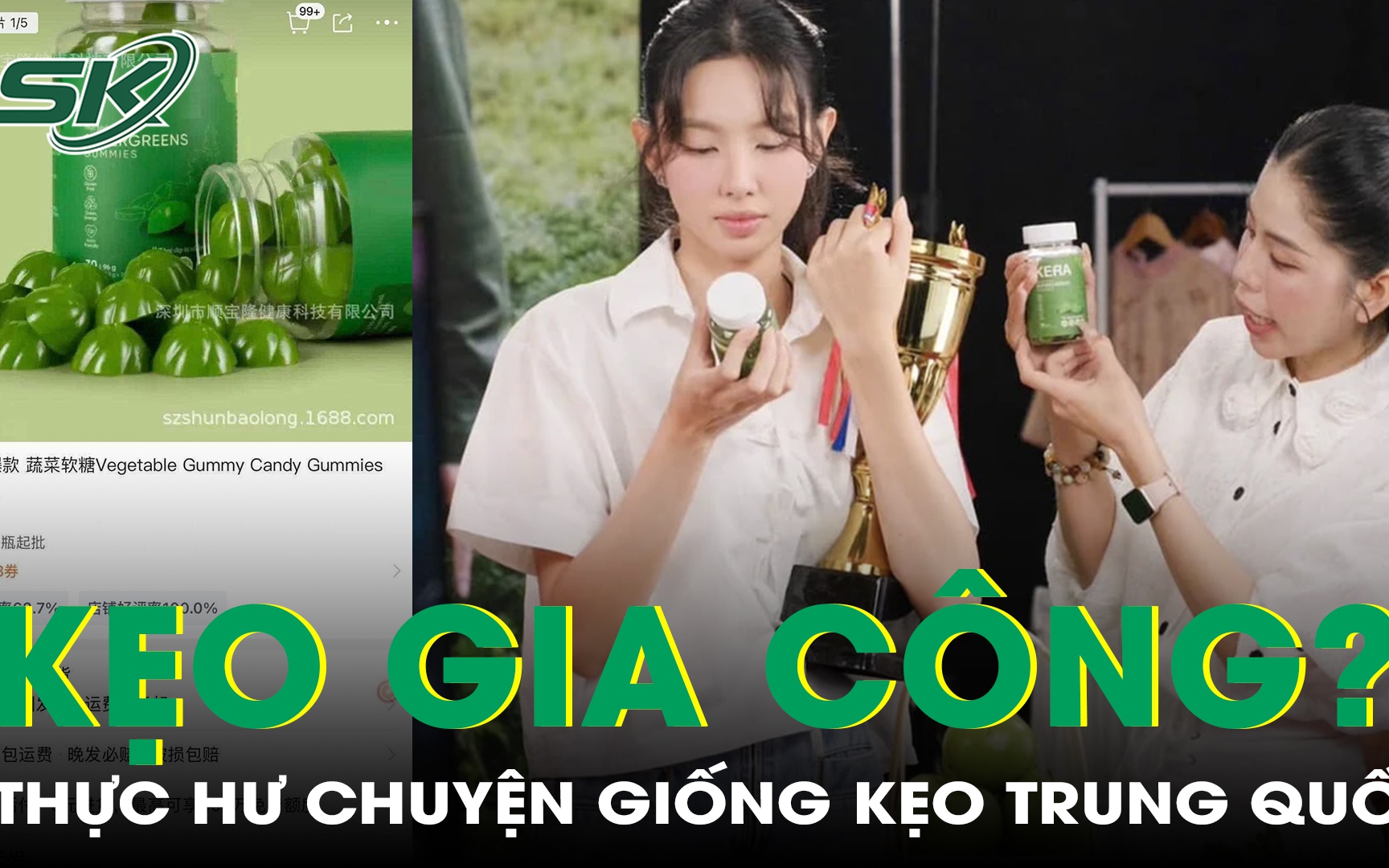 Thực hư chuyện kẹo rau của Kera giống với sản phẩm kẹo gia công giá rẻ ở Trung Quốc