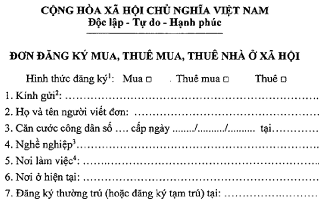 Giấy tờ cần chuẩn bị để mua nhà ở xã hội