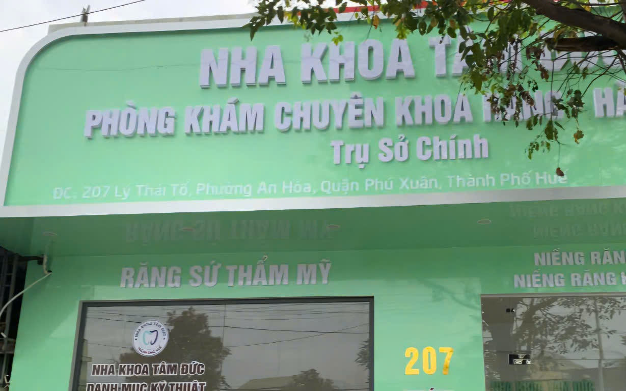 Đình chỉ cơ sở Nha khoa Tâm Đức ở TP Huế hoạt động không phép