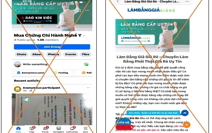TPHCM xử phạt, đình chỉ loạt cơ sở khám chữa bệnh ‘chui’, thuê chứng chỉ hành nghề - Ảnh 2. TPHCM phát cảnh báo về dịch vụ làm giả chứng chỉ hành nghề khám, chữa bệnh