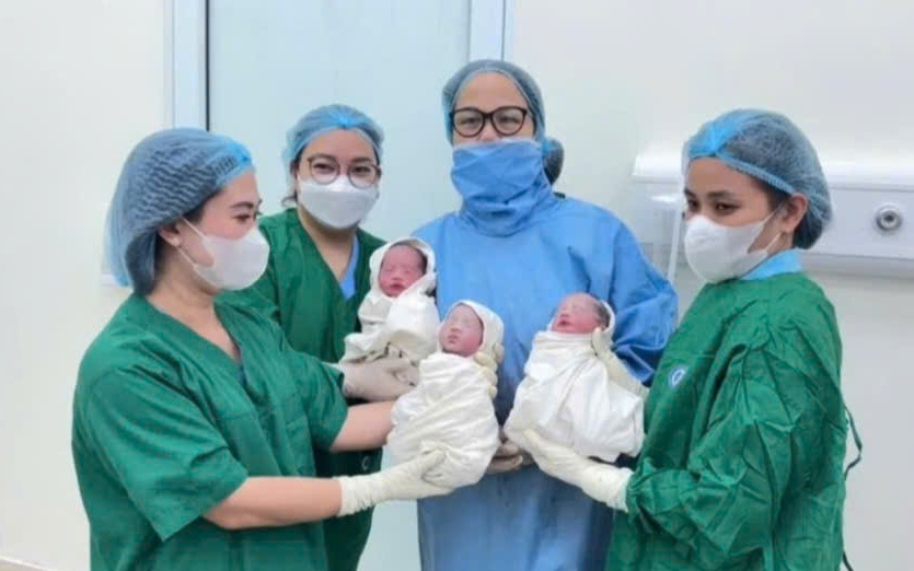 Mổ đẻ thành công ca sinh 3 tự nhiên hiếm gặp