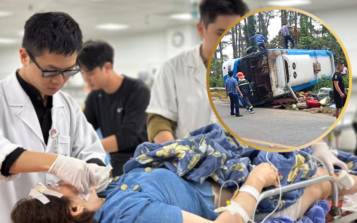 Thông tin mới nhất về tình trạng 4 bệnh nhân vụ lật xe ở Tam Đảo