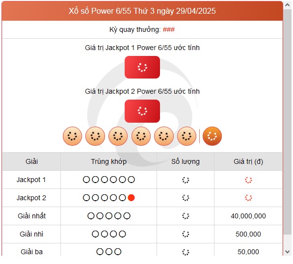 Kết quả xổ số Vietlott hôm nay 29/4/2025 - Vietlott 29/4 - Xổ số Power 6/55 ngày 29/4- Ảnh 1.