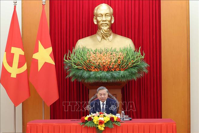 Tổng Bí thư Tô Lâm điện đàm với Chủ tịch Hội đồng châu Âu- Ảnh 1.