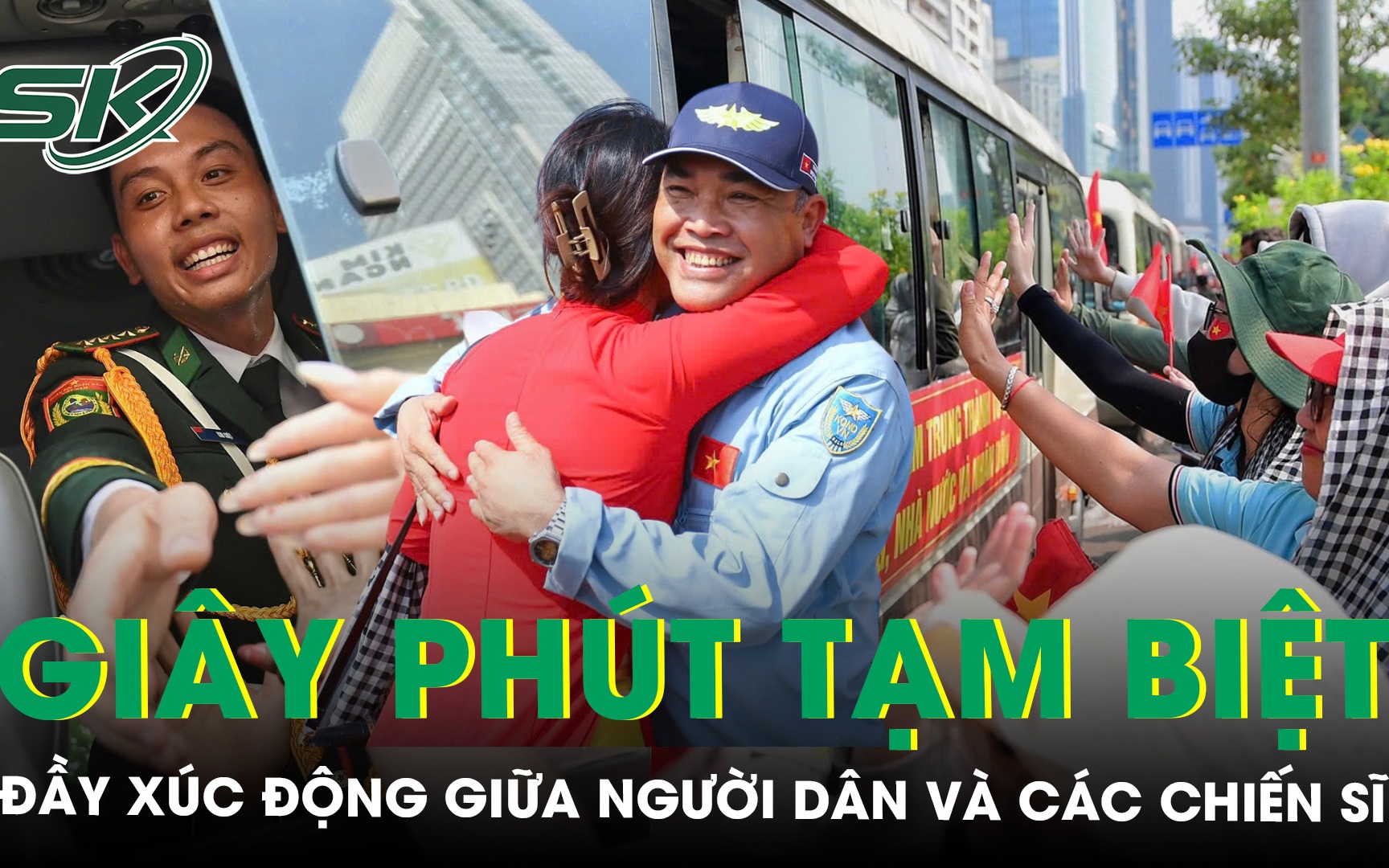 Người dân TPHCM bịn rịn chia tay những chiến sĩ diễu binh diễu hành, lưu luyến tiễn ra tận xe