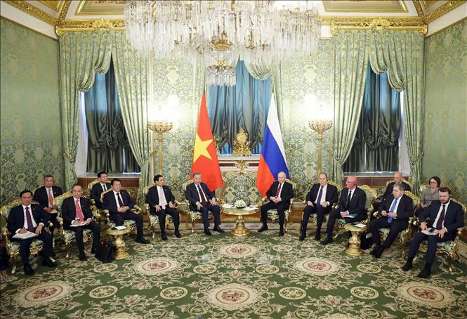 Tổng Bí thư Tô Lâm hội đàm với Tổng thống Nga Vladimir Putin- Ảnh 1. Tổng Bí thư Tô Lâm hội đàm với Tổng thống Nga Vladimir Putin- Ảnh 1.