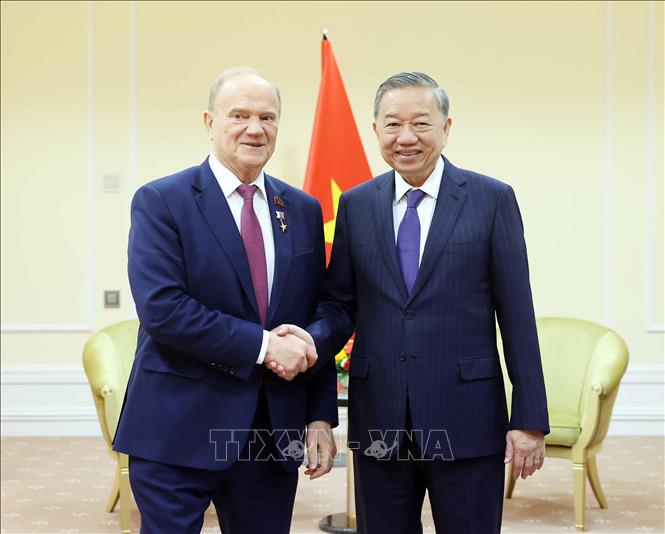 Tổng Bí thư Tô Lâm tiếp Chủ tịch Đảng Cộng sản Nga Gennady Zyuganov- Ảnh 1.