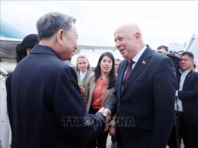 Tổng Bí thư Tô Lâm đến Minsk, bắt đầu thăm cấp Nhà nước tới Belarus- Ảnh 3. Tổng Bí thư Tô Lâm đến Minsk, bắt đầu thăm cấp Nhà nước tới Belarus- Ảnh 3.