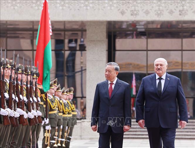 Lễ đón Tổng Bí thư Tô Lâm thăm cấp Nhà nước Cộng hòa Belarus- Ảnh 1.