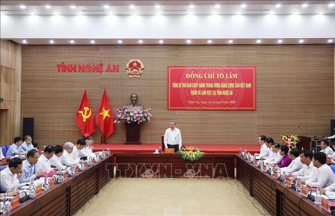 Tổng Bí thư Tô Lâm thăm và làm việc tại tỉnh Nghệ An- Ảnh 5.