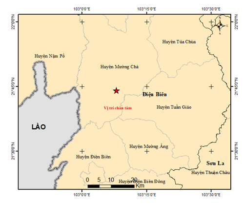 Điện Biên lại tiếp tục động đất 4.0 độ, rung lắc lan rộng- Ảnh 2.
