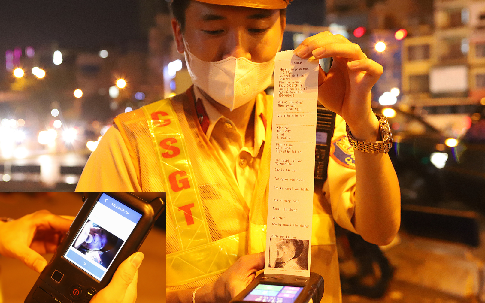 Kiểm tra nồng độ cồn, CSGT phát hiện cả xe "tẩy số máy"