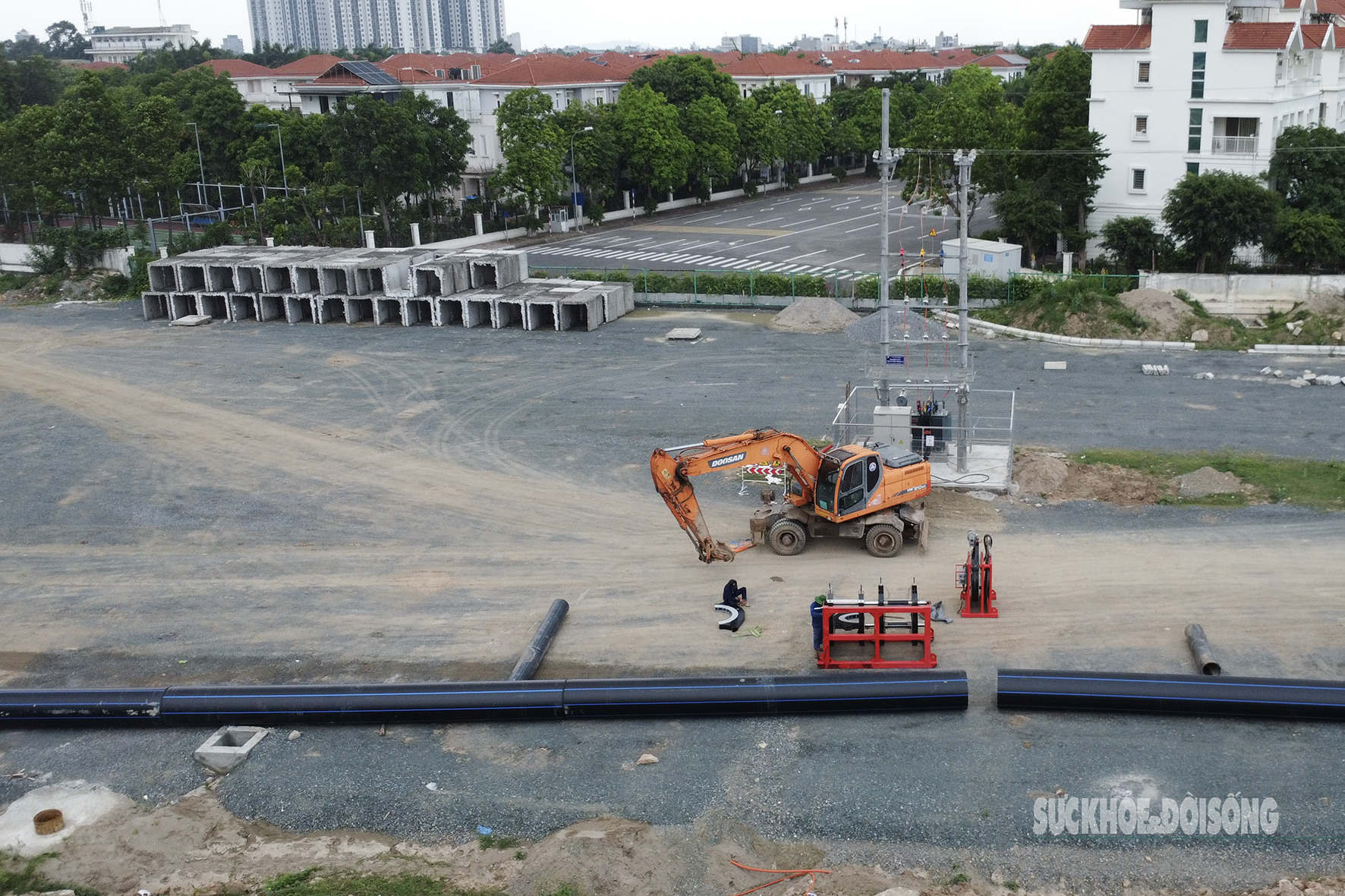 Cận cảnh công trường hầm chui nghìn tỷ Vành đai 3,5- Ảnh 9. Cận cảnh công trường hầm chui nghìn tỷ Vành đai 3,5- Ảnh 9.