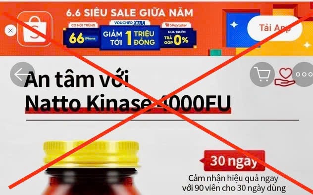 Phát hiện và thu giữ gần 200 sản phẩm sữa nhập lậu dành cho trẻ em- Ảnh 3. Bộ Y tế yêu cầu sàn thương mại điện tử Shopee, Lazada ngưng bán các thực phẩm chức năng không có công bố sản phẩm