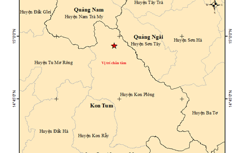 Động đất liên tiếp ở Kon Tum, trận mạnh nhất đến 4.0 độ