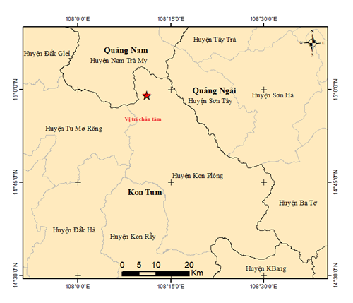Quảng Nam, Kon Tum lại hứng 5 trận động đất gây rung lắc liên tiếp- Ảnh 2. Quảng Nam, Kon Tum lại hứng 5 trận động đất gây rung lắc liên tiếp- Ảnh 2.