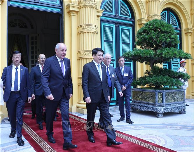 Chủ tịch nước Lương Cường hội đàm với Tổng thống Hungary- Ảnh 6. Chủ tịch nước Lương Cường hội đàm với Tổng thống Hungary- Ảnh 6.