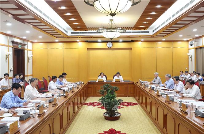 Tổng Bí thư Tô Lâm chủ trì cuộc họp cho ý kiến về tiến độ sắp xếp tổ chức bộ máy và đơn vị hành chính các cấp- Ảnh 6. Tổng Bí thư Tô Lâm chủ trì cuộc họp cho ý kiến về tiến độ sắp xếp tổ chức bộ máy và đơn vị hành chính các cấp- Ảnh 6.