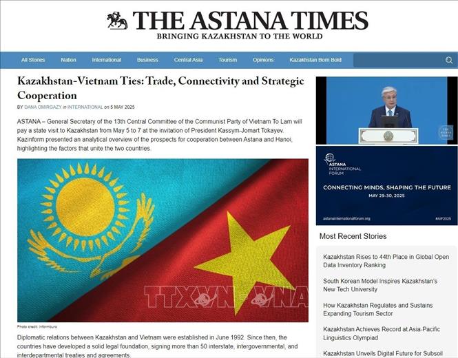Chuyến thăm lịch sử của Tổng Bí thư Tô Lâm tới Kazakhstan và Azerbaijan thu hút truyền thông quốc tế- Ảnh 2. Chuyến thăm lịch sử của Tổng Bí thư Tô Lâm tới Kazakhstan và Azerbaijan thu hút truyền thông quốc tế- Ảnh 2.