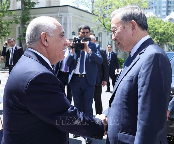 Tổng Bí thư Tô Lâm hội kiến Thủ tướng Azerbaijan- Ảnh 1.