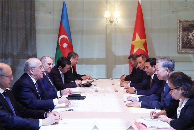 Tổng Bí thư Tô Lâm hội kiến Thủ tướng Azerbaijan- Ảnh 2.