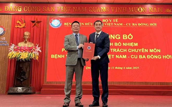 Bệnh viện Hữu nghị Việt Nam - Cu Ba Đồng Hới có tân Phó Giám đốc