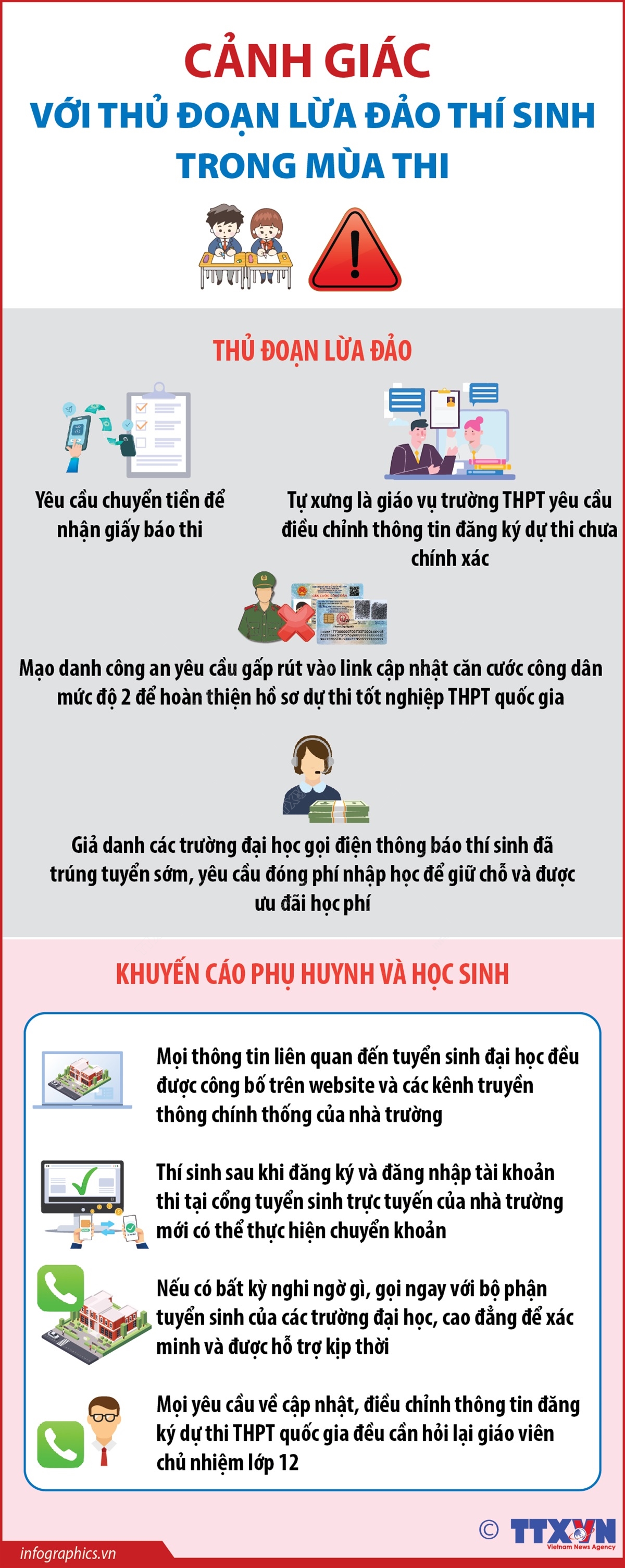 Cảnh giác với thủ đoạn lừa đảo thí sinh trong mùa thi- Ảnh 1. Cảnh giác với thủ đoạn lừa đảo thí sinh trong mùa thi- Ảnh 1.