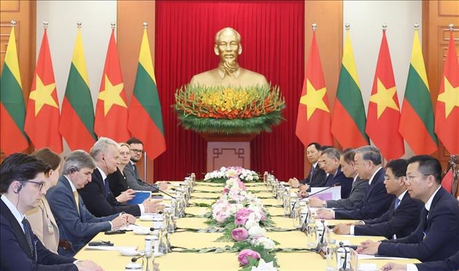 Tổng Bí thư Tô Lâm hội kiến Tổng thống Cộng hòa Litva Gitanas Nauseda- Ảnh 4. Tổng Bí thư Tô Lâm hội kiến Tổng thống Cộng hòa Litva Gitanas Nauseda- Ảnh 4.