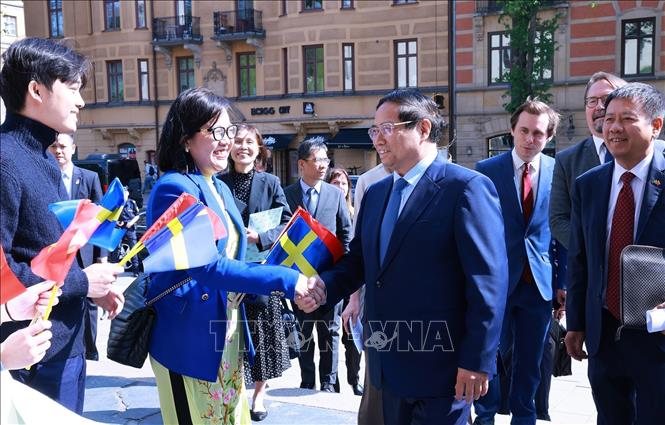 Thủ tướng Phạm Minh Chính phát biểu về chính sách tại Đại học Kinh tế Stockholm- Ảnh 1. Thủ tướng Phạm Minh Chính phát biểu về chính sách tại Đại học Kinh tế Stockholm- Ảnh 1.