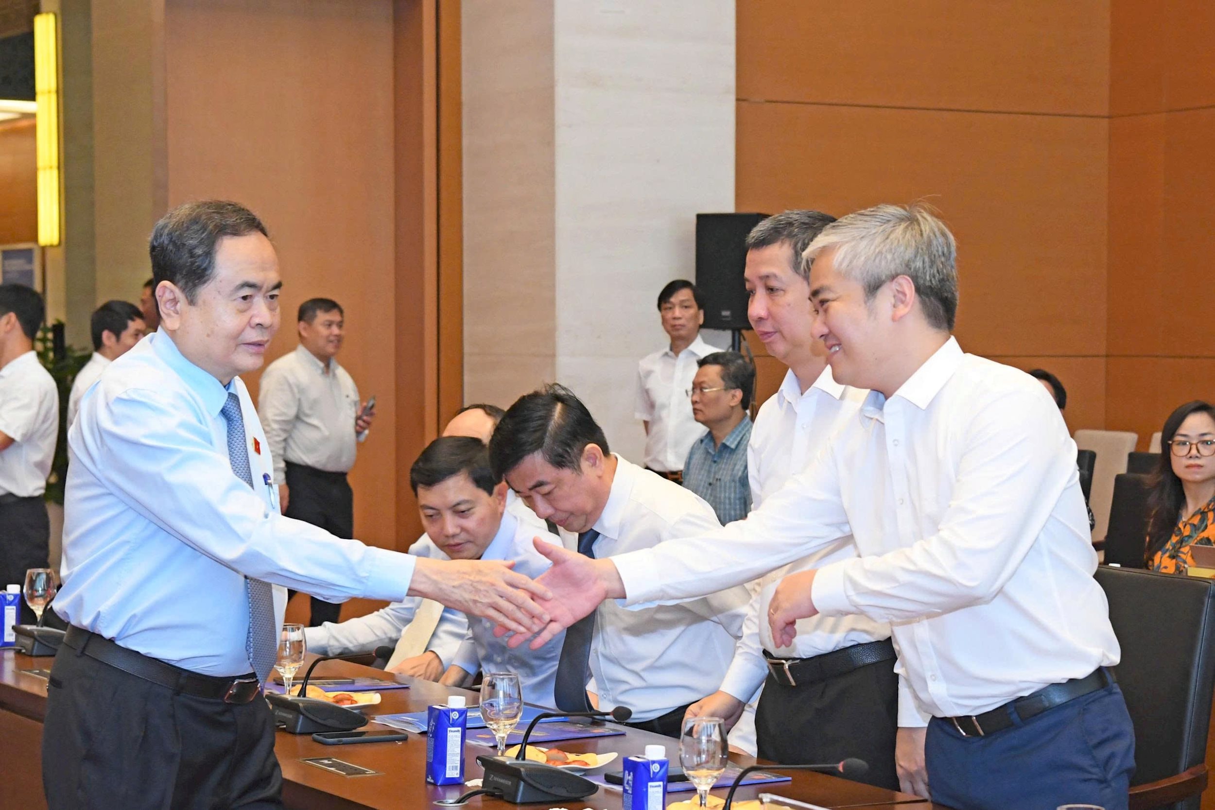 Chủ tịch Quốc hội Trần Thanh Mẫn gặp mặt các cơ quan báo chí - Ảnh 2.