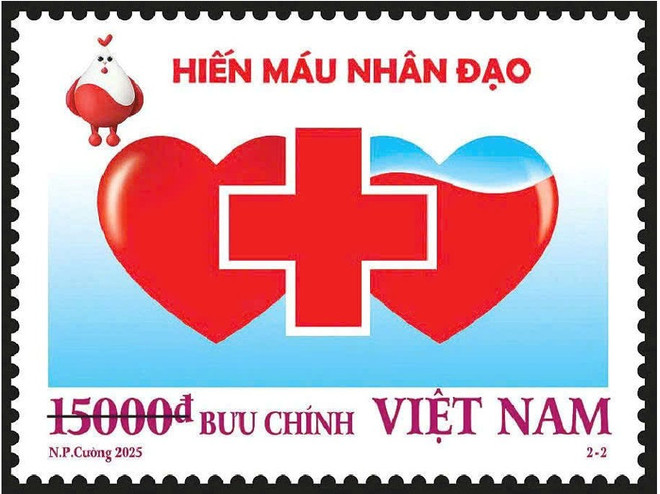 Lần đầu tiên phát hành bộ tem về chủ đề hiến máu nhân đạo- Ảnh 2. Lần đầu tiên phát hành bộ tem về chủ đề hiến máu nhân đạo- Ảnh 2.