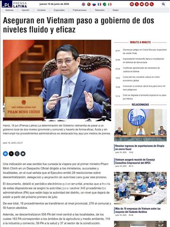 Truyền thông Mỹ Latinh ấn tượng trước quyết tâm cải cách hành chính của Việt Nam- Ảnh 1. Truyền thông Mỹ Latinh ấn tượng trước quyết tâm cải cách hành chính của Việt Nam- Ảnh 1.