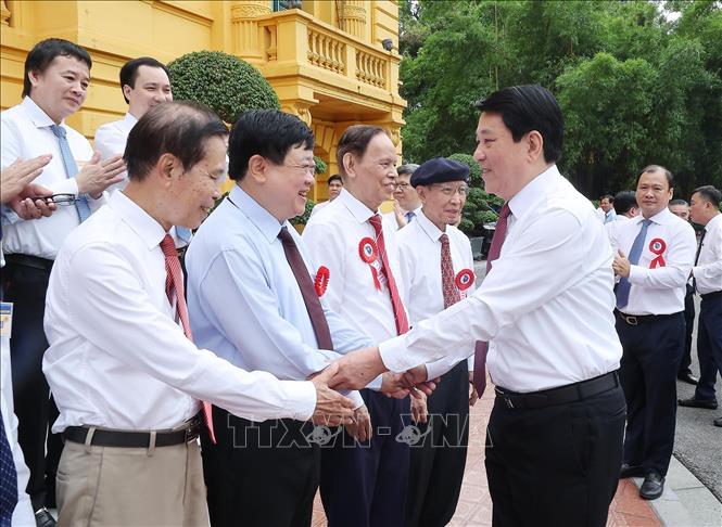 Chủ tịch nước Lương Cường gặp mặt các nhà báo tiêu biểu toàn quốc- Ảnh 3. Chủ tịch nước Lương Cường gặp mặt các nhà báo tiêu biểu toàn quốc- Ảnh 3.