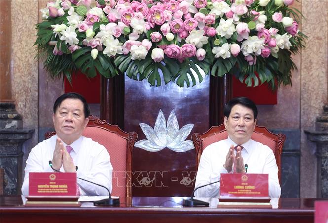 Chủ tịch nước Lương Cường gặp mặt các nhà báo tiêu biểu toàn quốc- Ảnh 11. Chủ tịch nước Lương Cường gặp mặt các nhà báo tiêu biểu toàn quốc- Ảnh 11.
