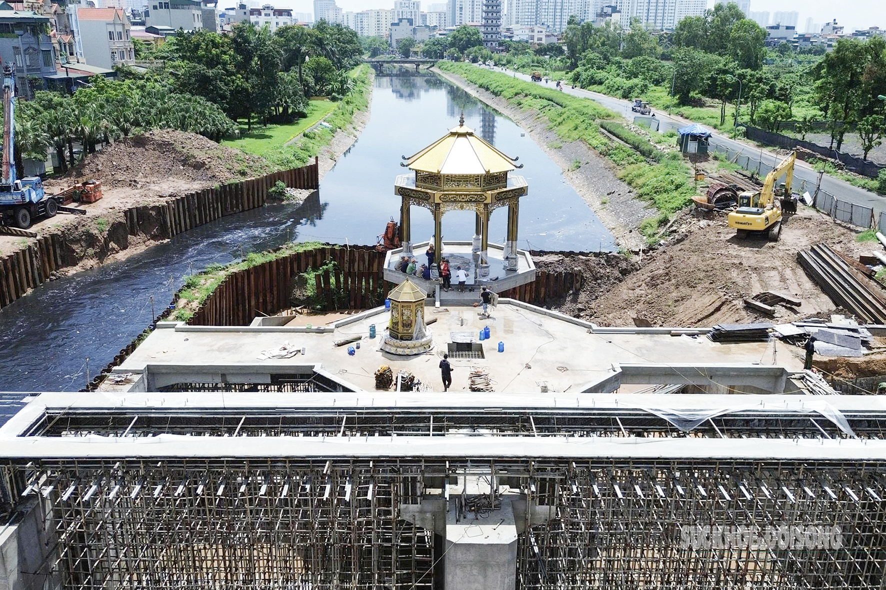 Kiến trúc lạ mắt của đập tràn giữ nước đầu tiên trên sông Tô Lịch- Ảnh 4. Kiến trúc lạ mắt của đập tràn giữ nước đầu tiên trên sông Tô Lịch- Ảnh 4.