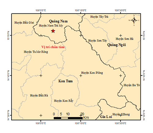 Trong 3 ngày Quảng Nam và Kon Tum hứng liên tiếp 10 trận động đất- Ảnh 2. Trong 3 ngày Quảng Nam và Kon Tum hứng liên tiếp 10 trận động đất- Ảnh 2.