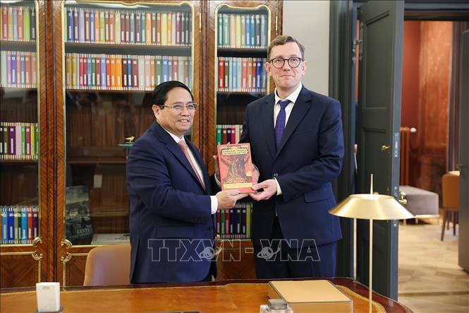 Thủ tướng Phạm Minh Chính hội đàm với Thủ tướng Estonia Kristen Michal- Ảnh 10. Thủ tướng Phạm Minh Chính hội đàm với Thủ tướng Estonia Kristen Michal- Ảnh 10.